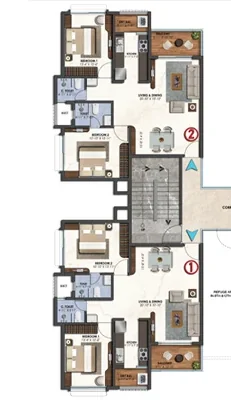 2 BHK Floor Plan